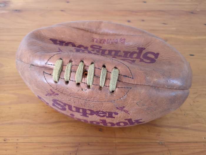 Vintage Super Springbok genuine leather rugby ball