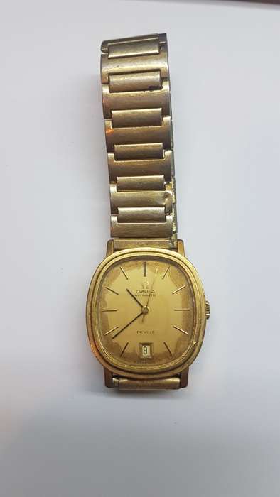 Omega De Ville Mens Automatic Watch with Date. Gold plated.