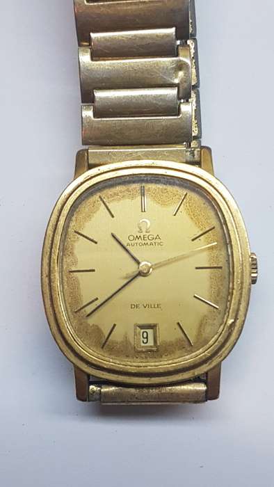 Omega De Ville Mens Automatic Watch with Date. Gold plated.