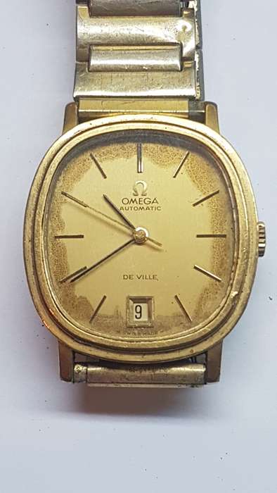 Omega De Ville Mens Automatic Watch with Date. Gold plated.