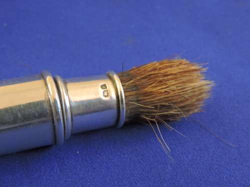Hallmarked Sterling Silver Mens Shaving Brush  Birmingham 1920