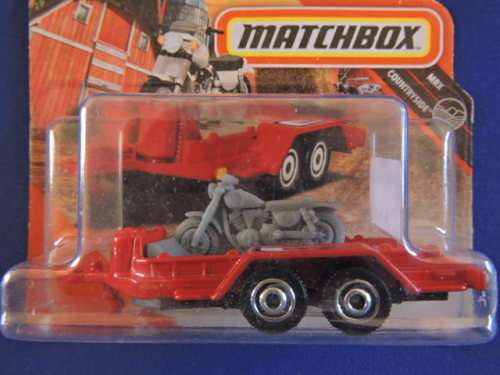 Matchbox MBX Motorcycle Trailer   ( Red ) Like Hot Wheels.
