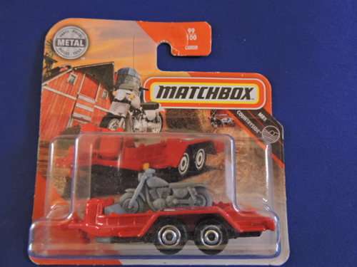 Matchbox MBX Motorcycle Trailer   ( Red ) Like Hot Wheels.
