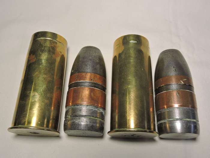 Military Cannon shells and heads like Pom Pom used during Boer War. x 2 Both deactivated