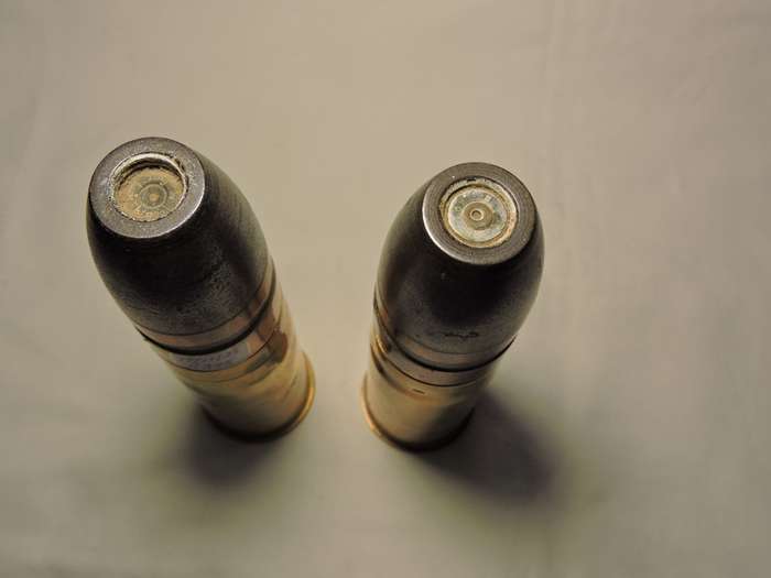 Military Cannon shells and heads like Pom Pom used during Boer War. x 2 Both deactivated