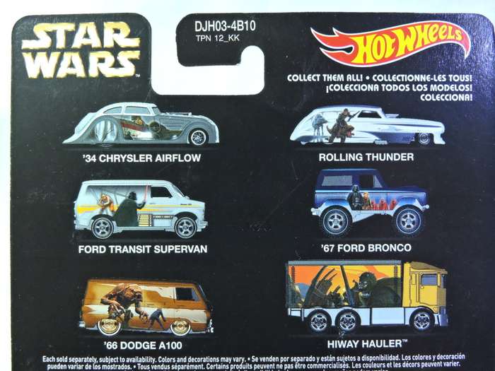 Hot Wheels FORD Transit Supervan ( Star Wars ) Full metal with Real Rider tyres.   Awesome detail.