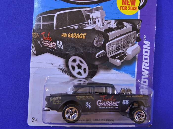 Hot Wheels Chevy Chevrolet 55 Bel Air Gasser ( #68 Black )  # CHEVY BLOW OUT SALE #