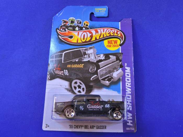 Hot Wheels Chevy Chevrolet 55 Bel Air Gasser ( #68 Black )  # CHEVY BLOW OUT SALE #