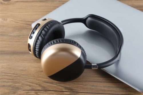 AKZ Noise Cancelling Wireless Bluetooth Headphone - MAX 11 - Black+Gold
