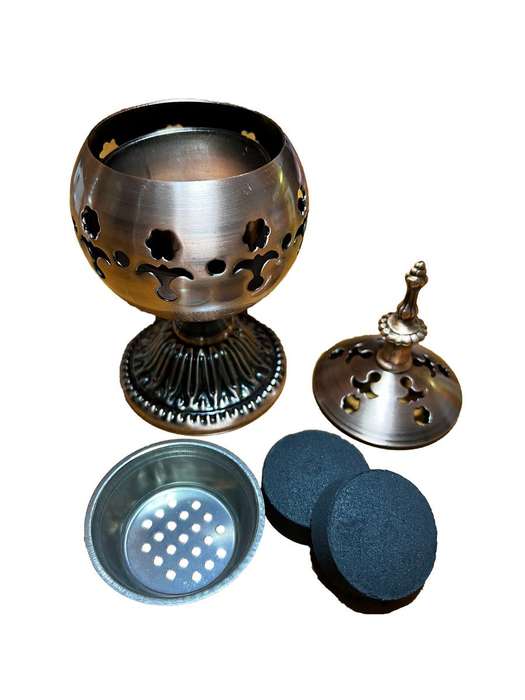 Bakhoor Incense Charcoal Burner & Charcoal Tablets Combo