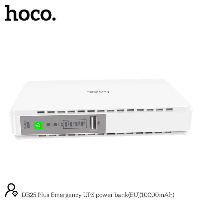 HOCO Smart Mini DC UPS & Powerbank 10000mAh -DB25 Plus