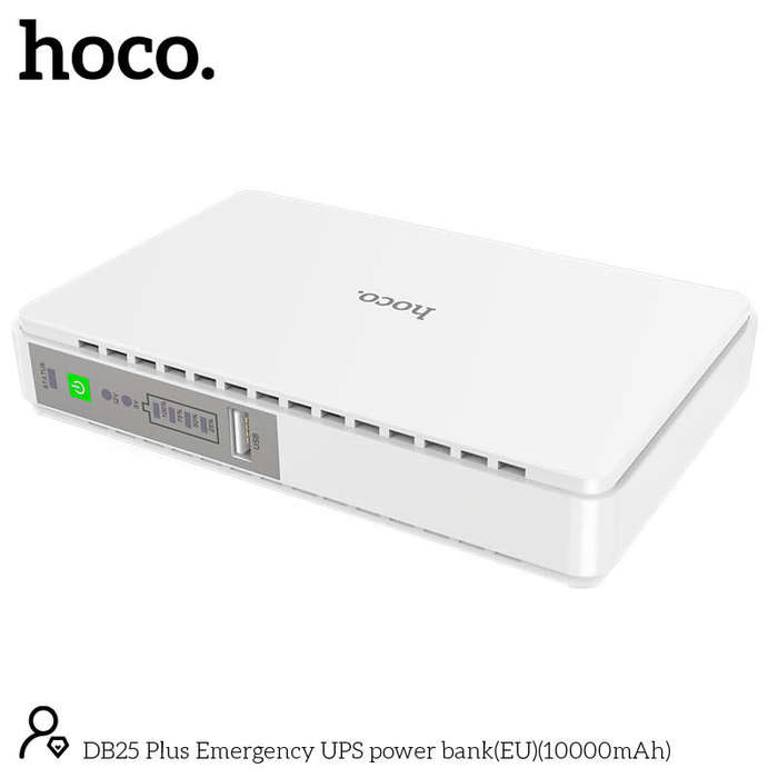 HOCO Smart Mini DC UPS & Powerbank 10000mAh -DB25 Plus