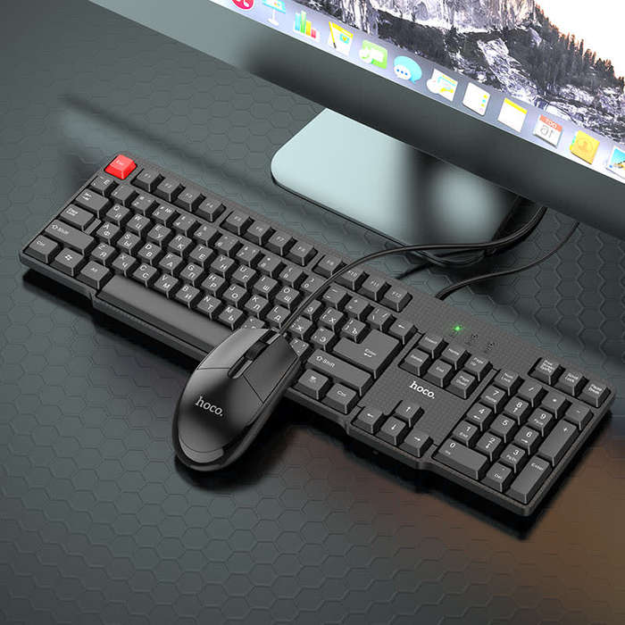 **BRAND NEW**Hoco GM16 USB Ergonomic Wired Business Keyboard & Mouse Set - WORTH R399-GRAB IT @R199!