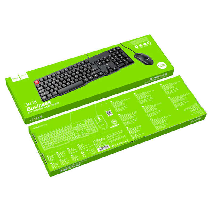 **BRAND NEW**Hoco GM16 USB Ergonomic Wired Business Keyboard & Mouse Set - WORTH R399-GRAB IT @R199!