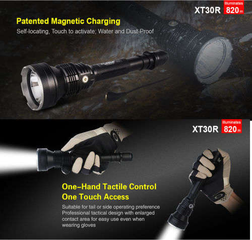 Ultra-Bright Tactical LED Flashlight: Klarus XT30R - 1800 L