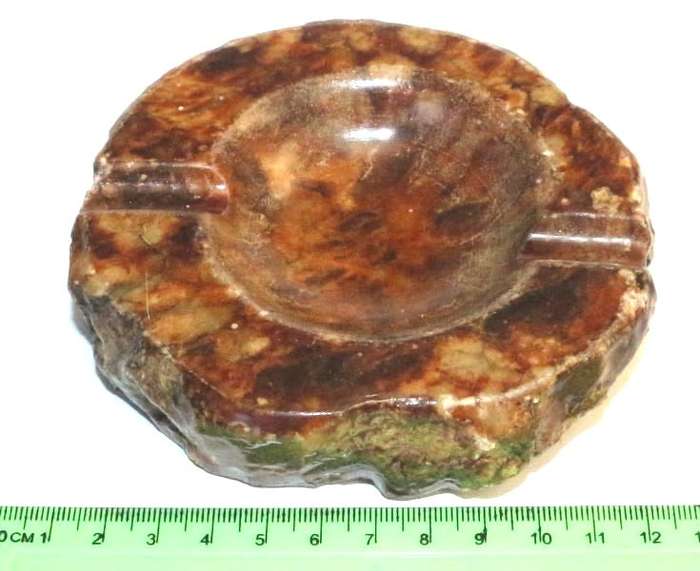 Genuine Alabaster Hand carved Ashtray - made in Volterra Italy