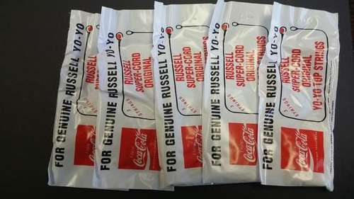 Genuine Russell Coca Cola Yo-Yo Strings x 5 Packets incl Strings
