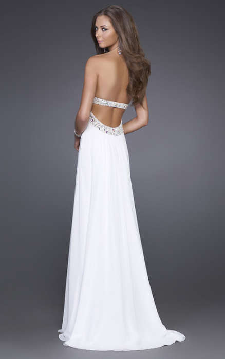 AFFORDABLE collection CLEARANCE white open back off shoulder cocktale dress