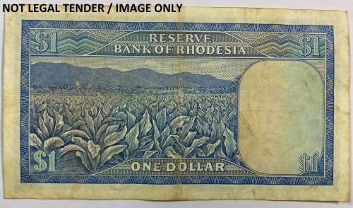 Rhodesian 1 Dollar 14 May 1971 Salisbury, L31/534807 " Condition as per actual image".
