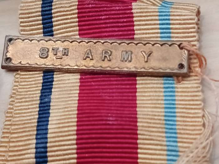 3 X WW2 STAR MEDALS:  A.S. DAVIES  - THE AFRICA STAR , THE ITALY STAR AND THE 1939-1947 STAR