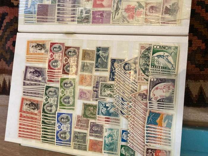 San Marino, Gibraltar and Monaco Stamps in stockbook