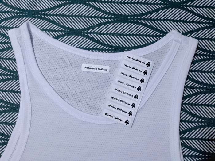 Iron on label pack
