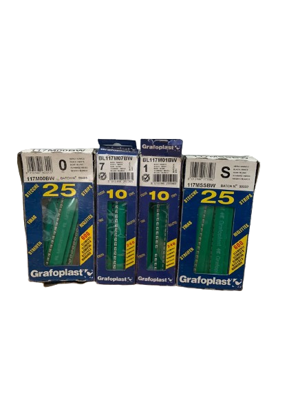 GRAFOPLAST 117MSSBW `S` WIRE MARKER (LOT OF 1200 pcs)
