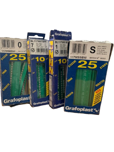 GRAFOPLAST 117MSSBW `S` WIRE MARKER (LOT OF 1200 pcs)