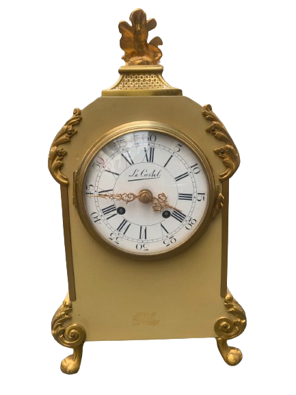 Le Castel Golden Bronze Louis XVI - Marie Antoinette Mantle Clock
