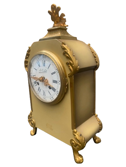 Le Castel Golden Bronze Louis XVI - Marie Antoinette Mantle Clock
