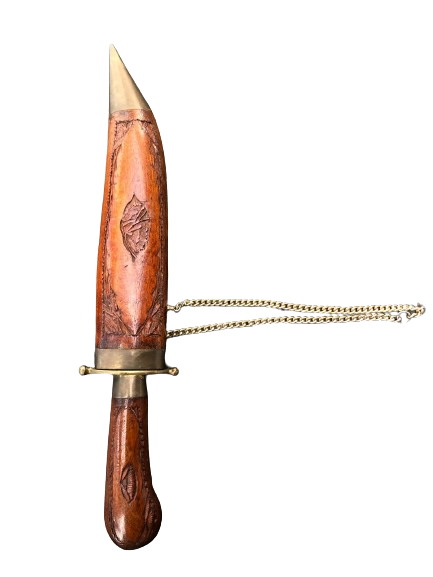 Handmade Knife From India Wood Handle And Sheath (Prop)