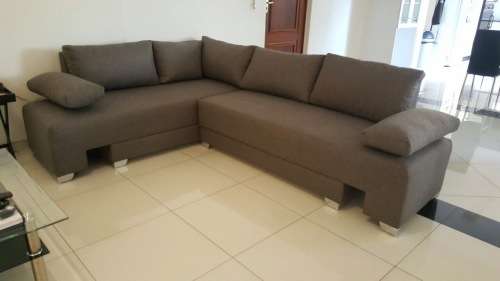Lounge Suites L Shape Turns Into Bed! Red