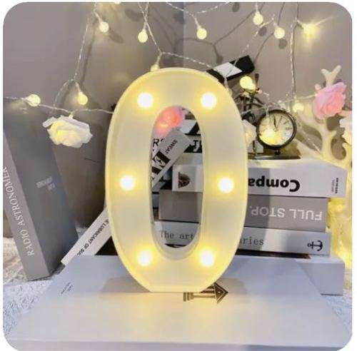 LED Number Tabletop Light /party decor/22cm /0