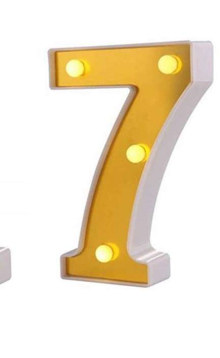LED Number Tabletop Light /party decor/22cm /7