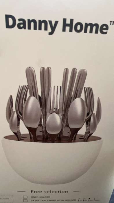 24 Pieces Stainless Steel Cutlery set with stand