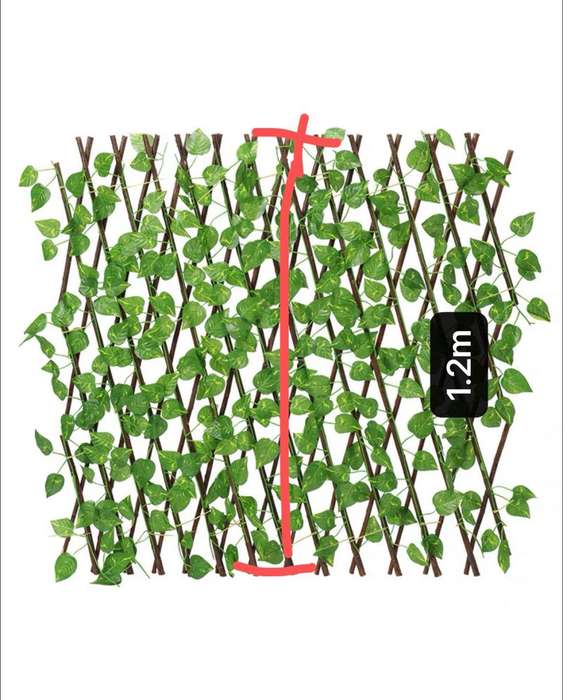 PH Garden - Fold Out Trellis With Artificial Variegated Leaves