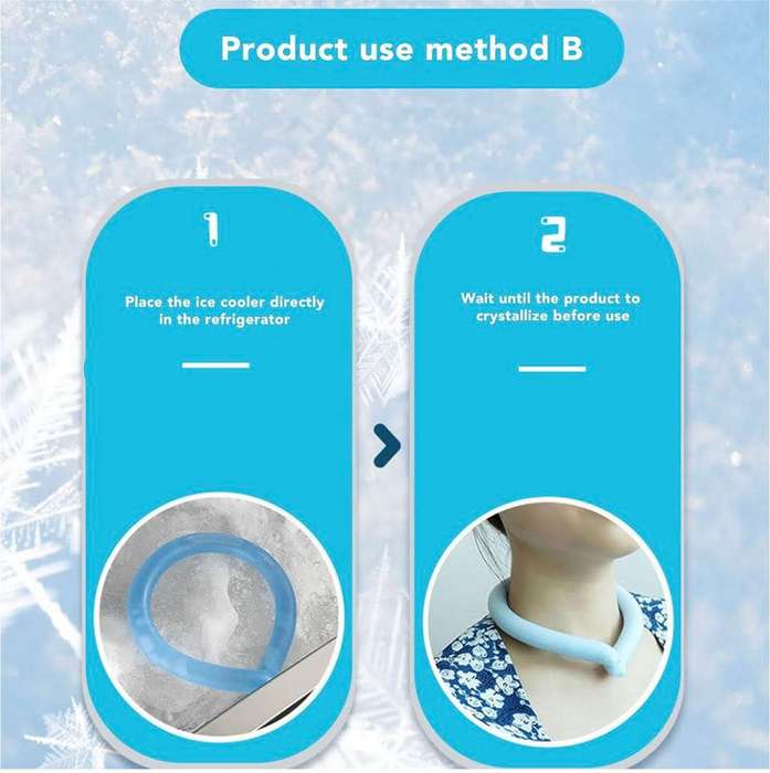 Wearable Personal Air Conditioner Reusable Cool Gel Neck Cooling Ring
