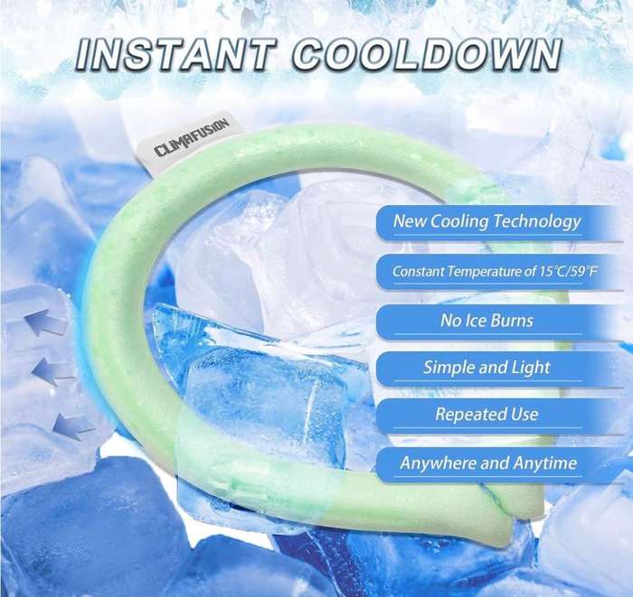 Wearable Personal Air Conditioner Reusable Cool Gel Neck Cooling Ring