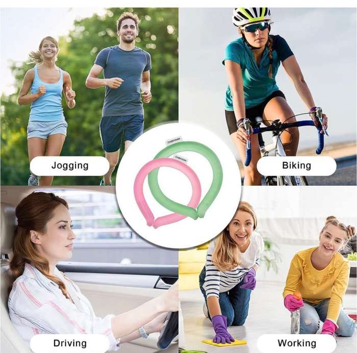 Wearable Personal Air Conditioner Reusable Cool Gel Neck Cooling Ring
