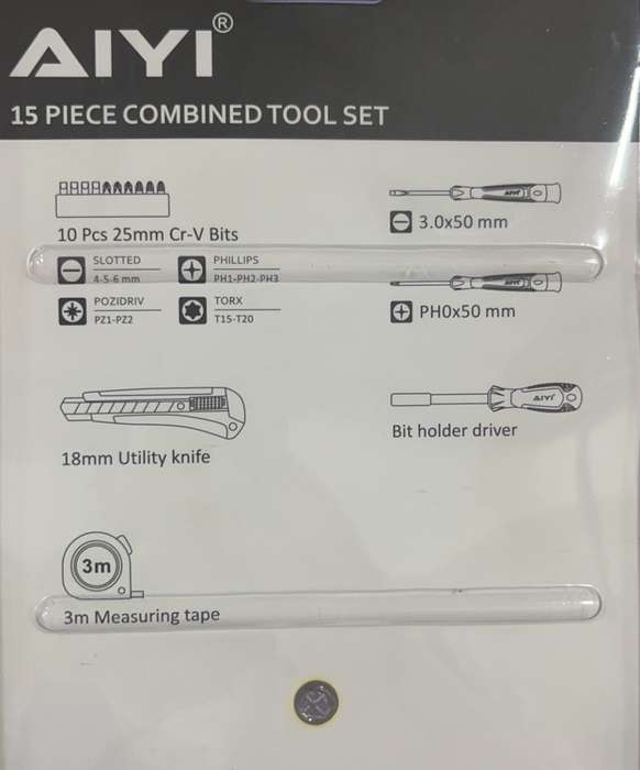 15 pcs combined tool set