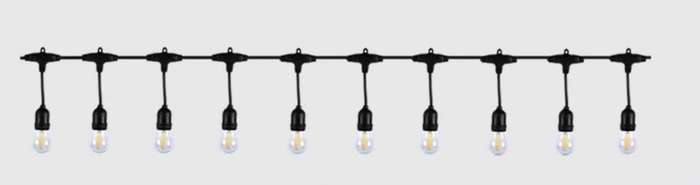 Lighting Outdoor LED Festoon Vintage 12 Blub String Lights 7.5M