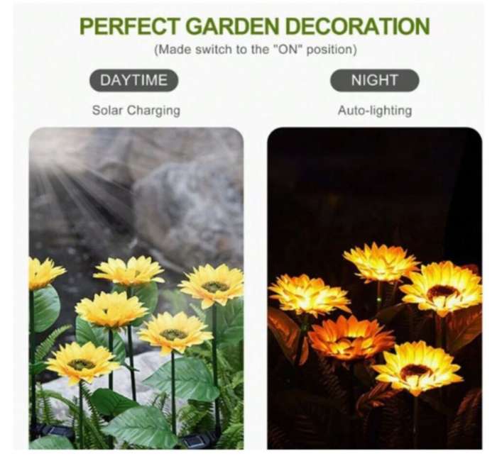 LED Solar Sunflower Garden Light TS-175B