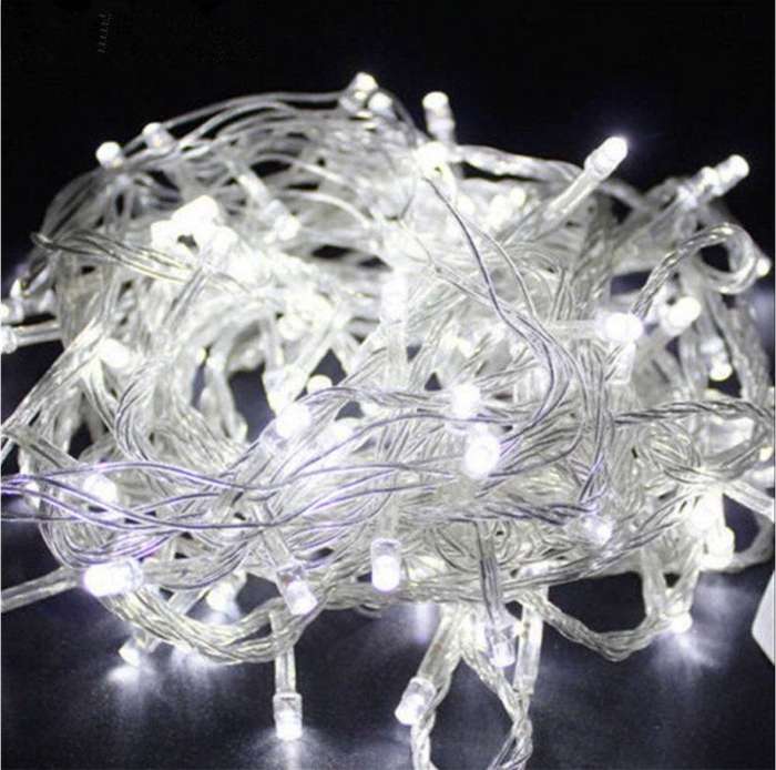 20M Battery Powered LED Christmas String Fairy Lights-White