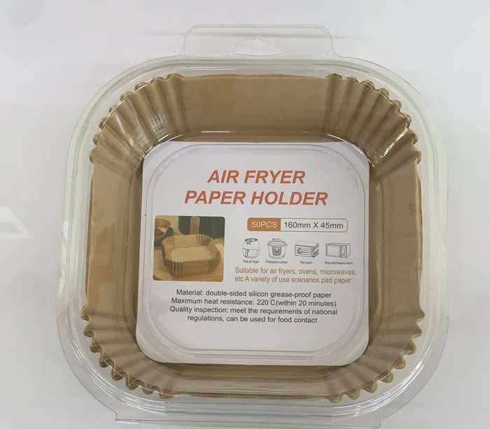 Square Disposable Air-Fryer Paper Liners-160mm x 45mm(50 Sheets)