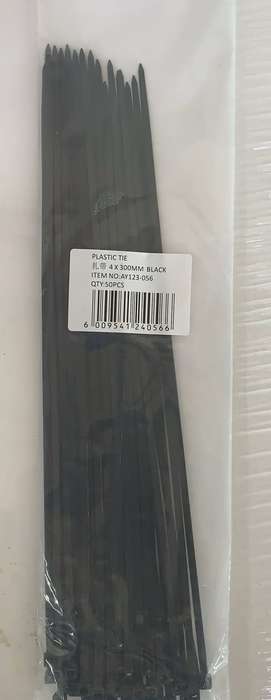 Plastic Cable Tie-4 X 300mm Pack of 50Pieces