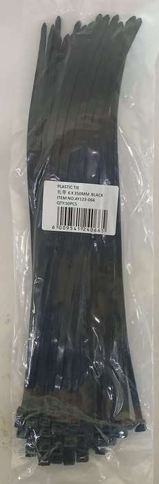 Plastic Cable Tie-6 X 350mm Pack of 50 Pieces Black