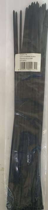 Plastic Cable Tie-5 X 450mm Pack of 50 Pieces Black