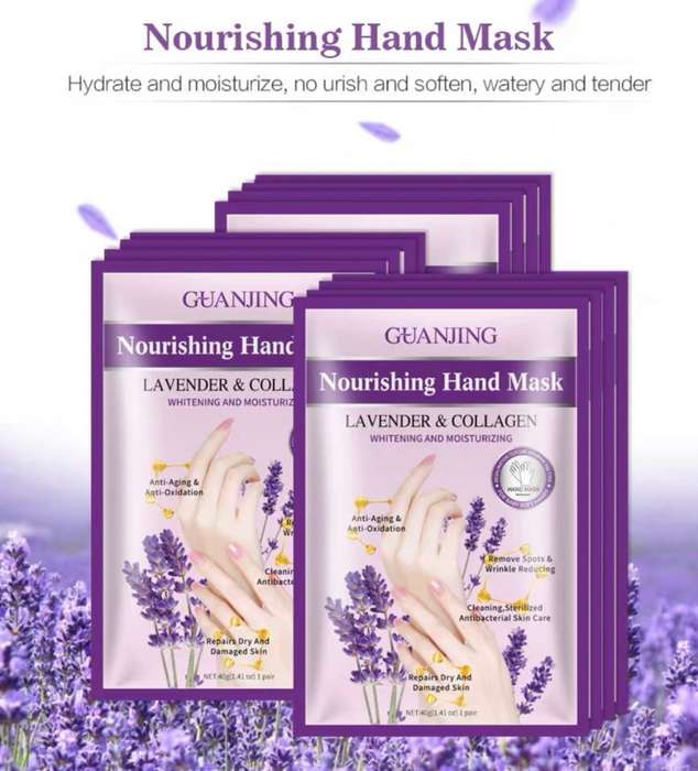 Guanjing Nourishing Hand Mask Lavender and Collagen