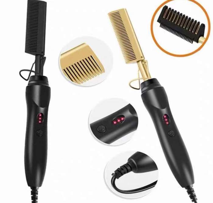 Electric Straightening Hot Comb for Hair and Wigs