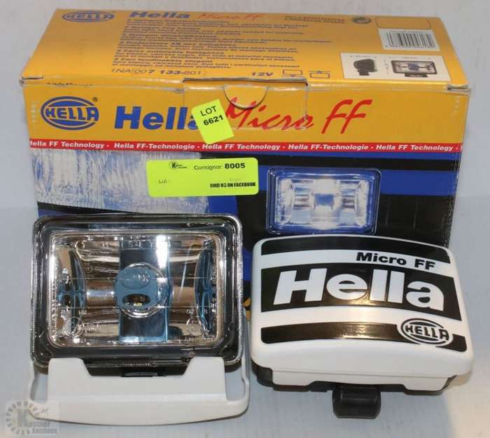 HELLA FOG LAMPS COMPLETE KIT FOR CARS OR MOTORCYCLES